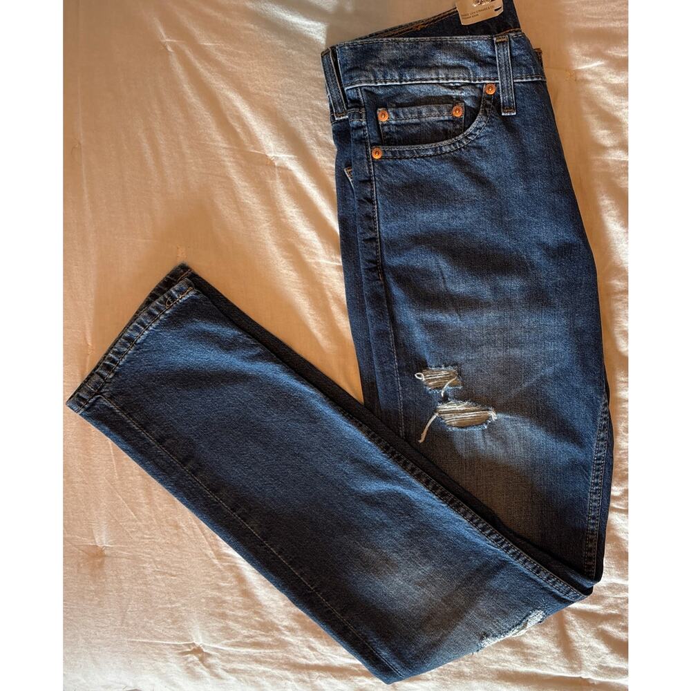 NWT Levi's 511 Slim 29x32 Blue Distressed Denim Jeans 5 Pocket Slim Leg New $69